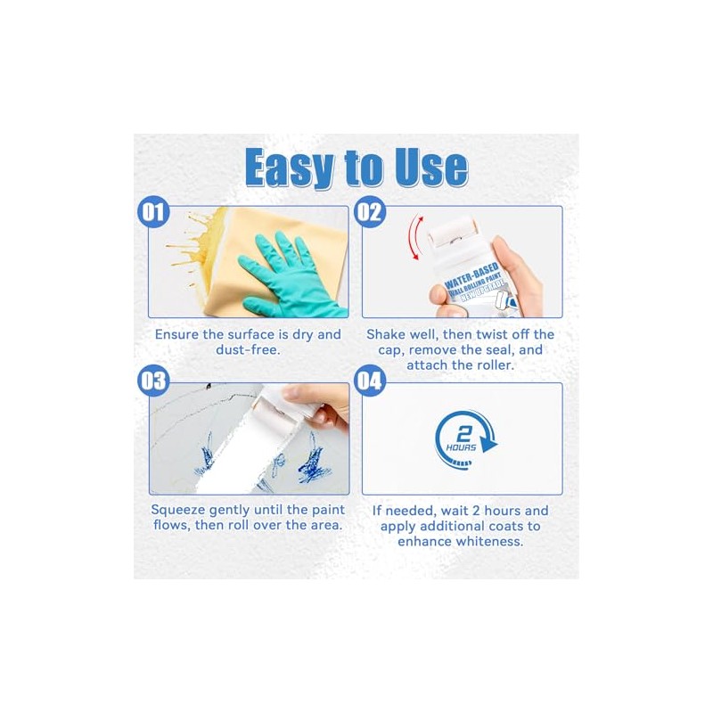 White Paint, White Paint for Wall Touch Up, Interior White
