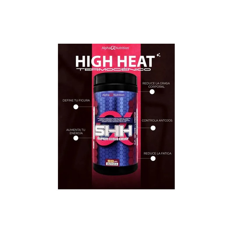 Super Hight Heat Alpha Nutrition 60 Caps 750 Mg C/u