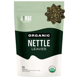 J MAC BOTANICALS Organic Nettle Leaf Herbal Tea 4 oz, 50+ Cups, Certified USDA Organic, Dried stinging nettle tea, Urtica dioica