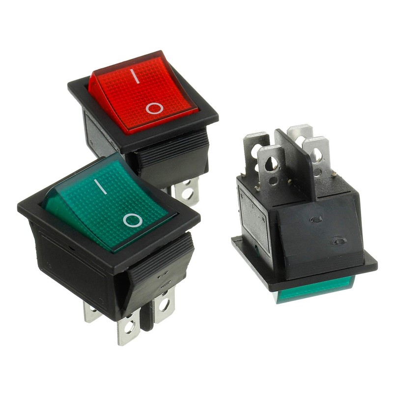 BOJACK 2 Position Rocker Toggle Switch ON/Off DPST 4 Pin