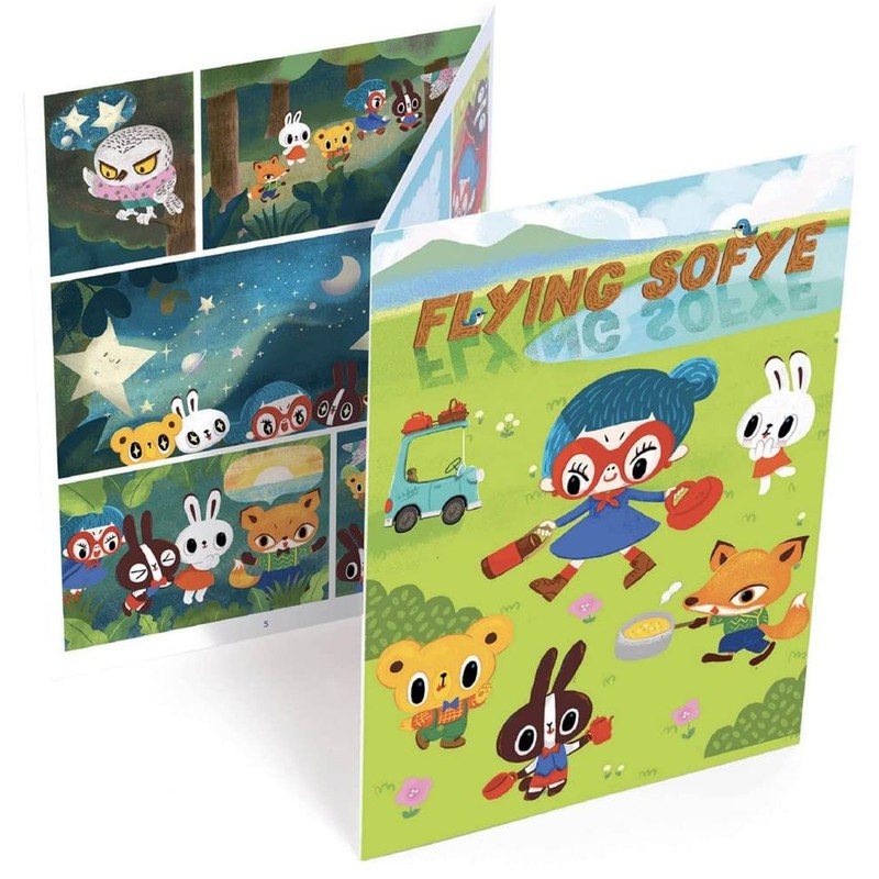 DESIGN BY - Comic Flying Sofye Stickers, Multicolor (39558)