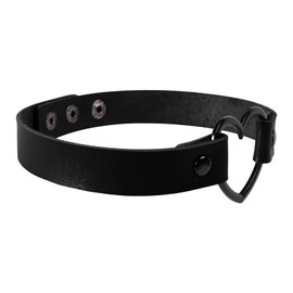 MILAKOO PU Leather Choker Women's Choker Gothic Women Heart Choker Punk Collar Men's Adjustable, Faux Leather