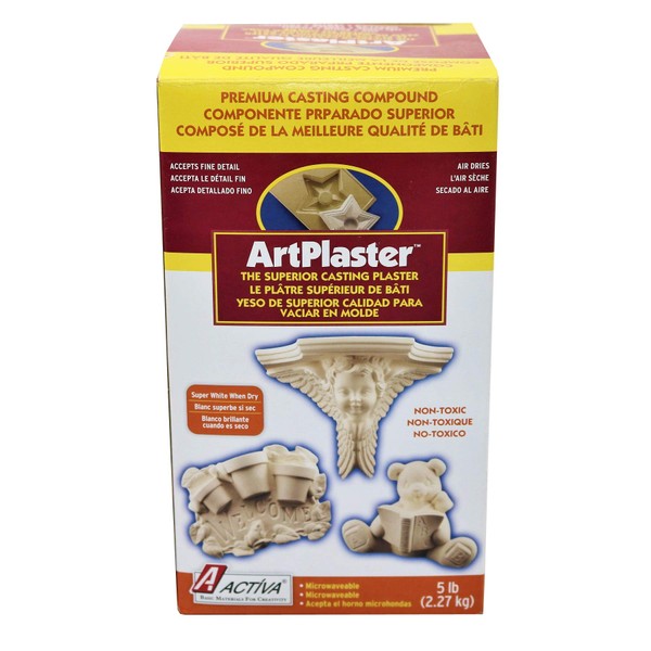 ACTIVA Premium ArtPlaster Plaster, White, 5 lbs.