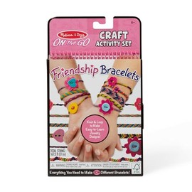 Melissa & Doug On-the-Go - Juego de actividades manuales de hacer pulseras de la amistad (para hacer más de 10 pulseras)