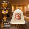 SHSH trade group Ukrainian Wool Sauna Hat Embroidered Ornament Vyshyvanka