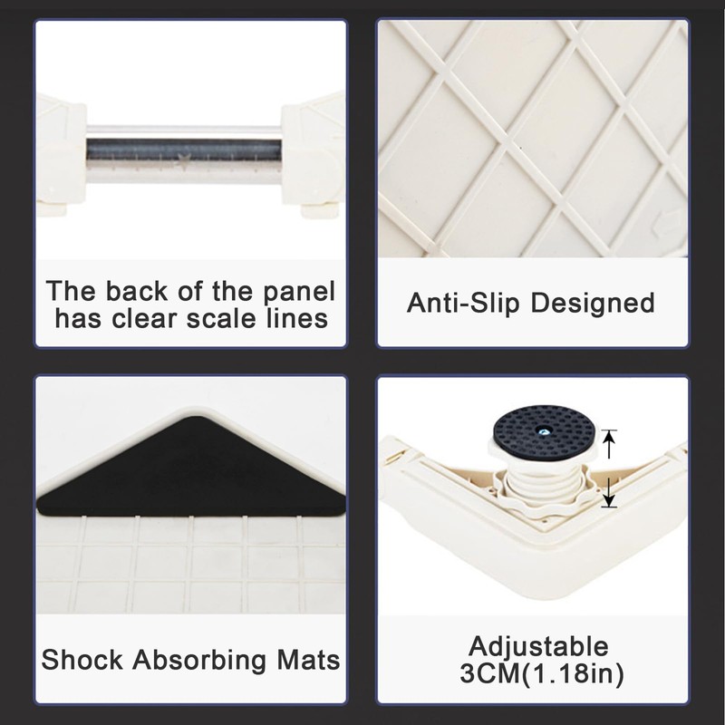 Washing Machine Stand Adjustable Dryer Stand with 4 Sturdy Feet