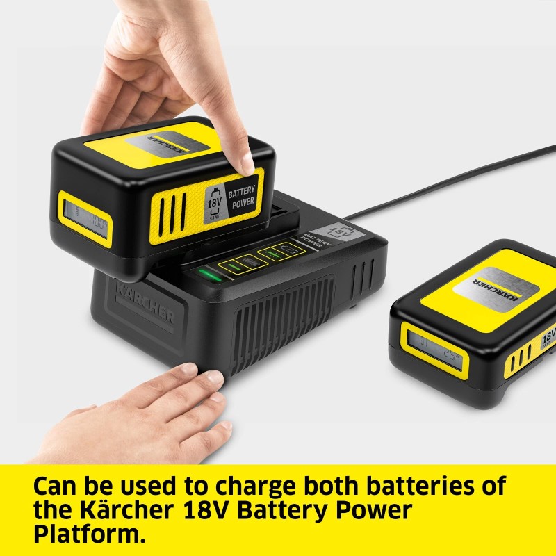 Kärcher 18V Fast Charger, for Karcher 18V Batteries, 2.5/5.0Ah -