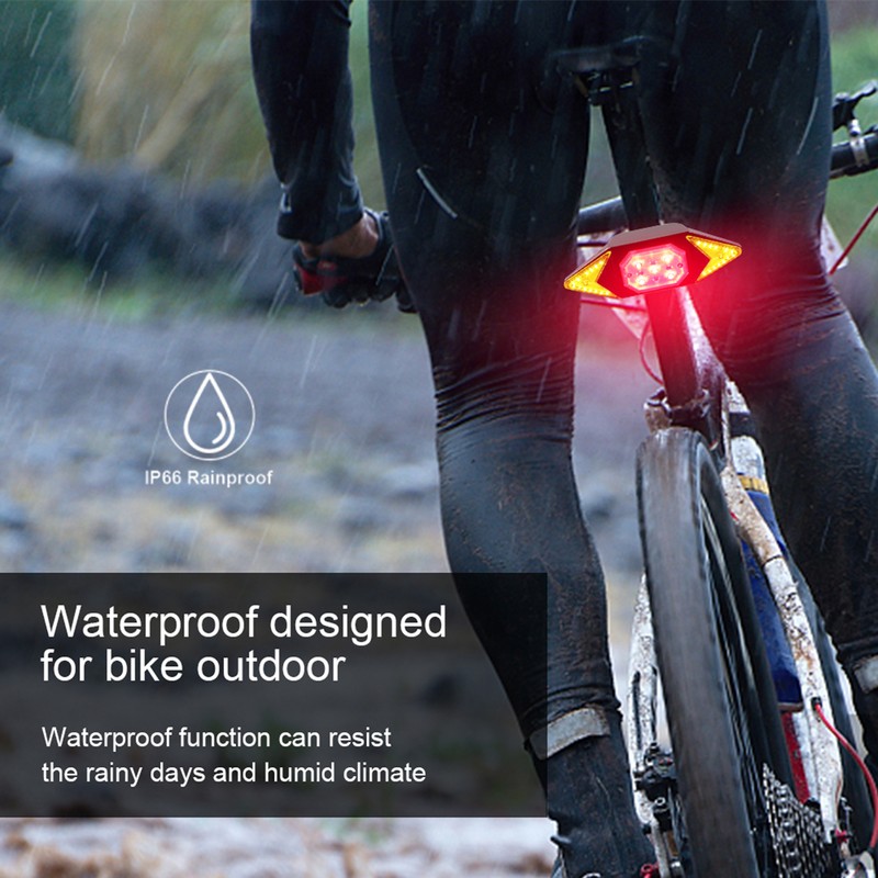Bike Tail Turn Signal Light Safety Warning Bike Brake Rear