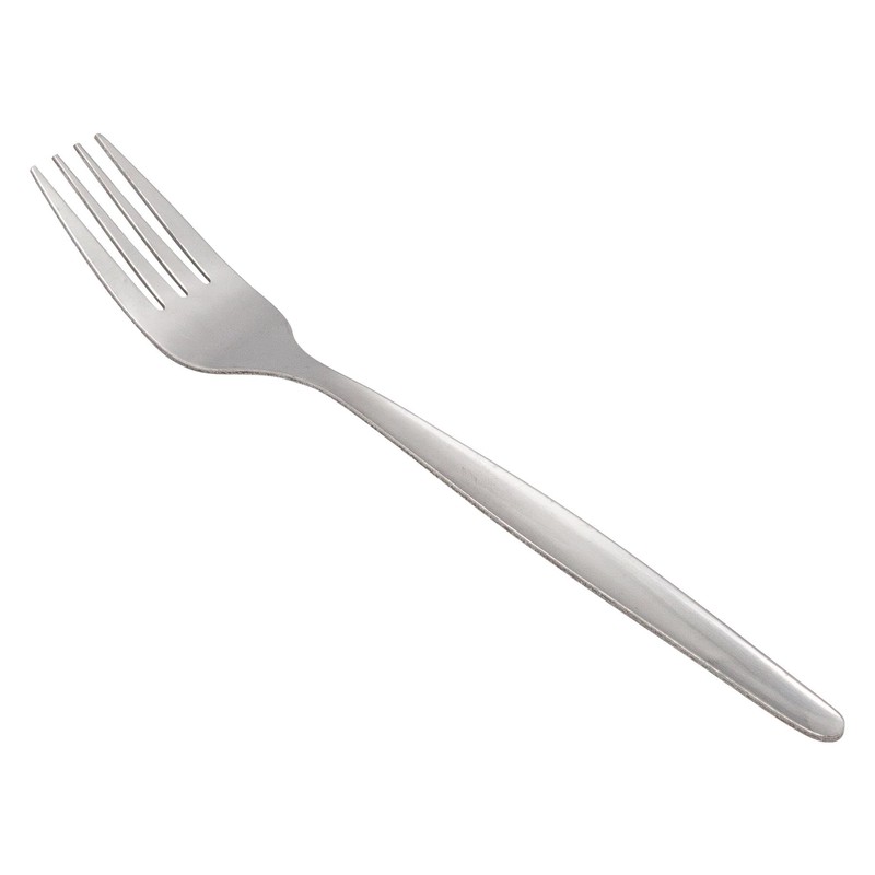 24x 19.5cm Economy Stainless Steel Dinner Forks - Silver Metal