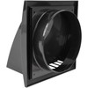 6" Inch Exhaust Hood Vent with Rain Cover, Black, Indoor
