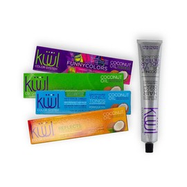 Kuul System Hair Color Cream  Kuul Tintes en crema 94 Tonos 94 Shades FUNNY COLORS Hair Dye Haircare Oil Neon Nourishing  3 oz.:_8.66 - Light Bright Red Blonde