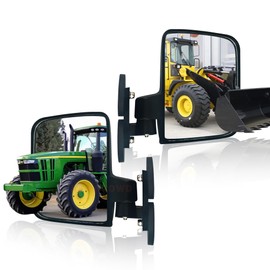 Universal Tractor mirrors,Magnetic Mirrors For Tractors Compatible with Kubota B BX Mahindra John Deere Tractor Accessories
