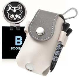 BooGolf Golf Ball Case, Golf Marker, 3 Piece Tee Set, Pro Drum Style Golf Ball Pouch, Golf Ball Holder (Pearl Grey)