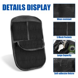 KAMIYONG Front Trunk Lid Organizer for Ryker Frunk Tool Bag Storage with 3 Mesh Pockets for Can-Am Ryker 600 900 Sport Rally Edition 2019-2025 Accessories, Black Style