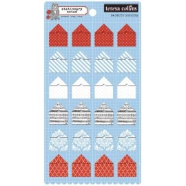 Teresa Collins Photo corners Noted red blue music 24 corners