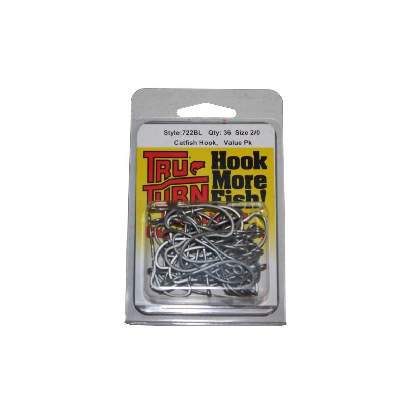 Tru Turn TTI Catfish Hook-36 Per Box, 2/0, Silver