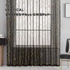 FINECITY Black Gold Sheer Curtains for Bedroom - Metallic Gold