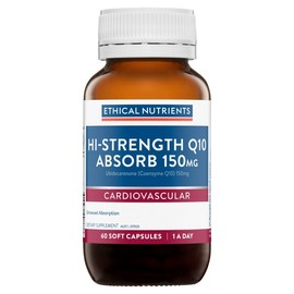 Ethical Nutrients Hi-Strength Coenzyme Q10 High Absorption 150mg Cap X 60