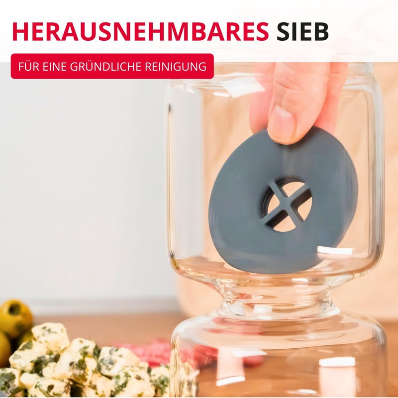 Westmark 1 Piece Drip Jar - Multifunctional Insert Jar for