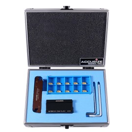 Accusize Industrial Tools 1/2'' Self-Lock Block Sltbn12-2 with 10 Pcs Gtn-2 Carbide Inserts and 1 Pc Ncih19-2 Blade, 2410-0012