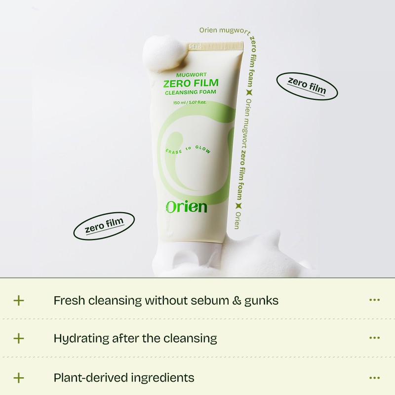 orien Mugwort Zero Film Cleansing Foam 150ml - orien Mugwort
