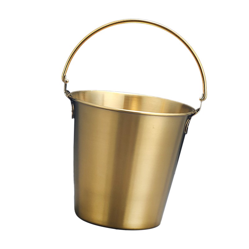 Mini Stainless Steel Pails Small Ice Bucket with Handle for