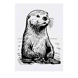 'Sea Otter' Temporary Tattoo - Water Resistant, Skin-Safe, Non-Toxic Transfer (TO00071555)