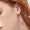 arete de violín de plata de ley 925, hipoalergénicos, para