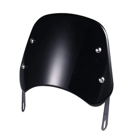 Sporacingrts Motorcycle Windshield Windscreen Cowl Universal Type Part Windscreen Meter Visor with Mounting Hardware (Black)