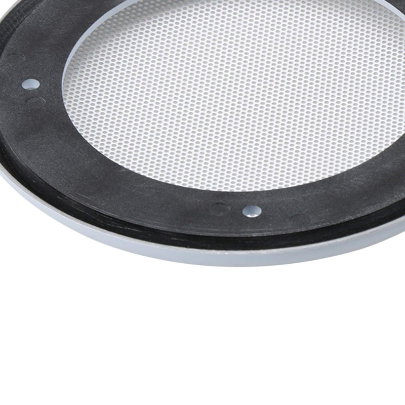 White Round Grills Cover Metal Mesh Speaker Replacement for 4