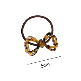 2 Pcs Tortoise Shell Hair Ties Bowknot Hair Scrunchies Elastic Hair Bands Stretchy Ponytail Holders Hair Accessories for Women Girls Ponytails Bun Braid
