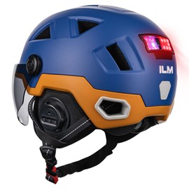 ILM Bluetooth Smart Bike Helmet Brake Warning LED Light Control NTA8776 CE CPSC Triple Certification Adult Bicycle Casco Men Women Vacation Small Medium