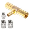 MSAEIQUN 5/8" X 5/16" X 5/8" Brab Reducing Tee Brass