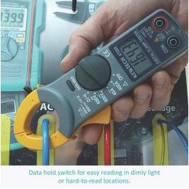 Kewtech KT200 Digital AC Clamp Meter 400A Measures Voltage Tester, AC Current, Resistance, Continuity, Grey