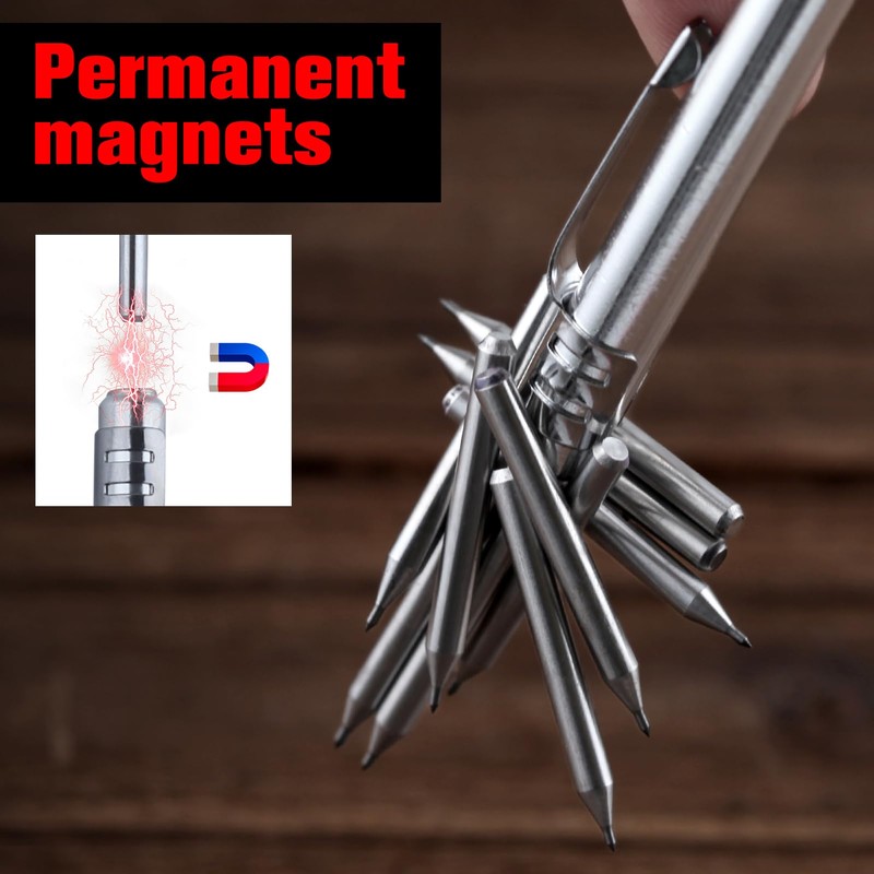 LEONTOOL 2 Pcs Tungsten Steel Scriber with Magnet Replaceable Tip