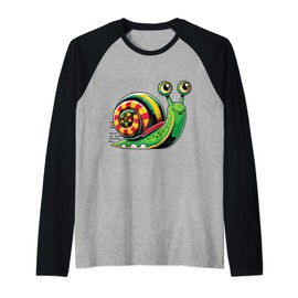 Funny Snail Shirts For Men Turbo Snail Boost Racing Team Raglan Baseball Tee