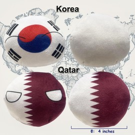 Raclove 6PC Countryballs Plushies - Soft & Educational National Character Toys. Your Collection of Countryball and Polandball Plushies. (5KR-QA-My-TH-CL-AR)