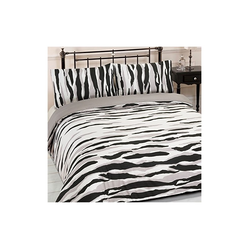Dreamscene Duvet Cover with Pillowcase Bedding Set Kato Black White