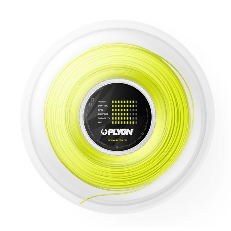 PLYGN Hyper Four/Spin & Control Tennis String 1.22mm 200m/Co Polyester/Tetragonal