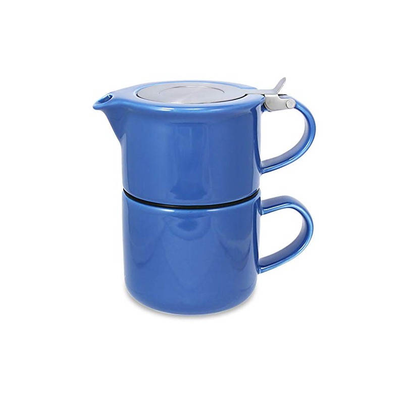 FORLIFE Tea for One with Infuser, 14-Ounce, Blue