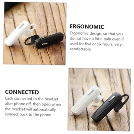 TEHAUX 2pcs Wireless Earphones for Outdoor Activities Stereo Headset with Low Power Consumption Suitable for Running Hiking and Daily Use Black White