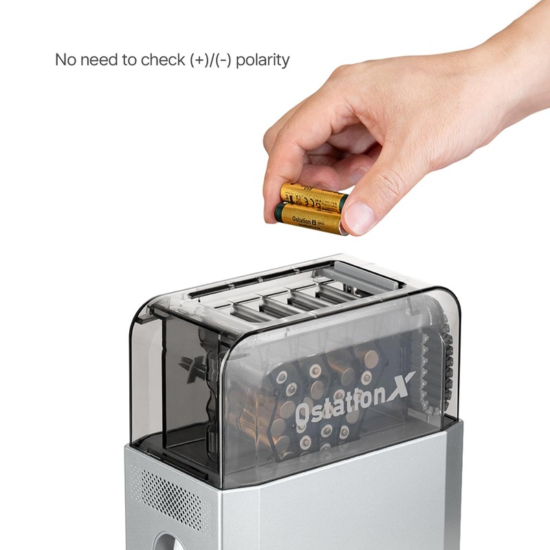 OLlGHT Ostation X Smart 36-Battery 3-in-1 AAA Charger, No Polarity