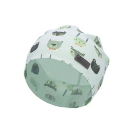 Sterntaler Baby Unisex Beanie Baby Slouch Beanie Forest Animals - Beanie Baby, Children's Beanie, Baby Hat - Made of Cotton - Light Green, 55