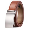 LAKIDAY Men's Belt, Ratchet Automatic Buckle Belt for Men, Business Suit, Leather Belt, 35 mm Belt, Adjustable Size, brown