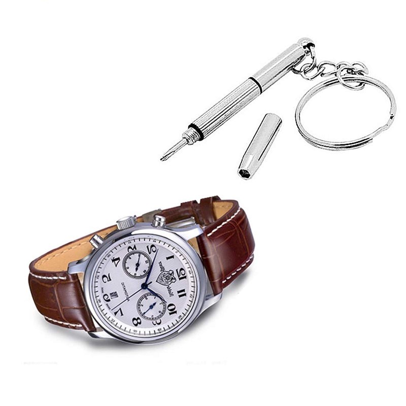 Genieforce 3-in-1 Mini Precision Screwdriver Keychain for Glasses, Sunglasses, Jewellery