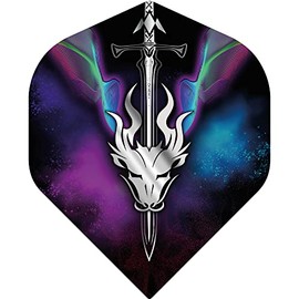 Mission Darts Occult Dart Flight, forma standard No2, 100 Micron, 1 set di 3 voli (F4096)