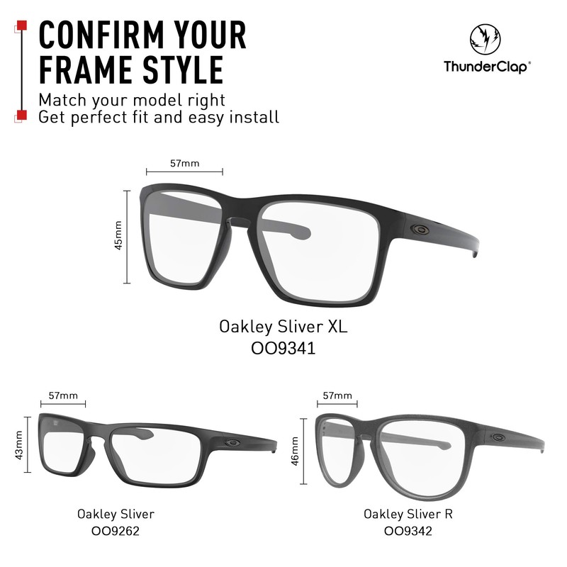 ThunderClap Polycarbonate Replacement Lenses for Oakley Sliver XL Sunglasses OO9341,