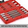 EMENTOL 13PCS 1/4", 3/8" and 1/2" Drive Long Hex Bit