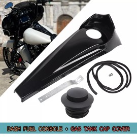 Unbranded Dash Fuel Console & Gas Tank Cap Cover For Harley Street Glide FLHX FLTRX FLHTK