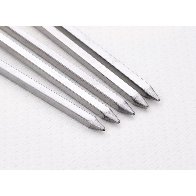 HONSHEN 24 pack Square Grilling Skewers, 8 inch Stainless Steel